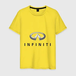 Футболка хлопковая мужская Logo Infiniti, цвет: желтый