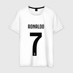 Футболка хлопковая мужская RONALDO 7, цвет: белый
