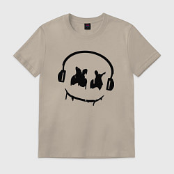 Футболка хлопковая мужская Marshmello Music, цвет: миндальный