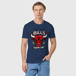 Футболка хлопковая мужская Chicago Bulls est. 1966, цвет: тёмно-синий — фото 2