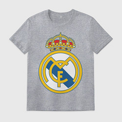 Футболка хлопковая мужская Real Madrid FC, цвет: меланж