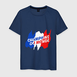 Футболка хлопковая мужская Champions Du Monde, цвет: тёмно-синий