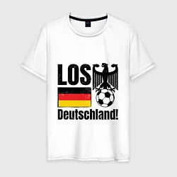 Футболка хлопковая мужская Los Deutschland, цвет: белый