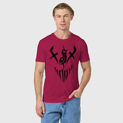 Футболка хлопковая мужская Slipknot Demon, цвет: маджента — фото 2