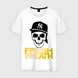 Футболка хлопковая мужская Fresh til Death, цвет: белый