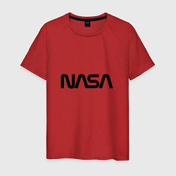 Футболка хлопковая мужская NASA, цвет: красный