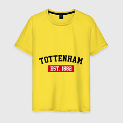 Футболка хлопковая мужская FC Tottenham Est. 1882 цвета желтый — фото 1