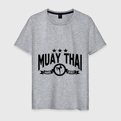 Футболка хлопковая мужская Muay thai boxing, цвет: меланж