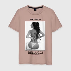 Футболка хлопковая мужская Monica Bellucci: Donna Famosa, цвет: пыльно-розовый