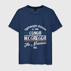Футболка хлопковая мужская Conor McGregor est. 1988, цвет: тёмно-синий