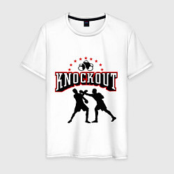 Футболка хлопковая мужская Knockout, цвет: белый