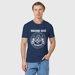 Футболка хлопковая мужская Machine Head MCMXCII, цвет: тёмно-синий — фото 2