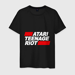 Футболка хлопковая мужская Atari Teenage Riot, цвет: черный