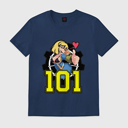Футболка хлопковая мужская Fallout: 101 Girl, цвет: тёмно-синий