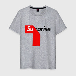 Футболка хлопковая мужская Supreme Surprise, цвет: меланж