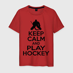 Мужская футболка Keep Calm & Play Hockey