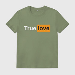 Футболка хлопковая мужская True Love, цвет: авокадо