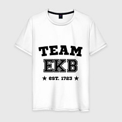 Футболка хлопковая мужская Team EKB est. 1723, цвет: белый