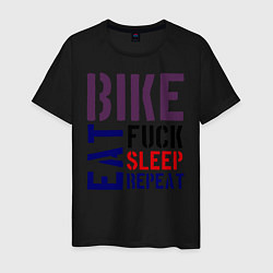 Мужская футболка Bike eat sleep repeat