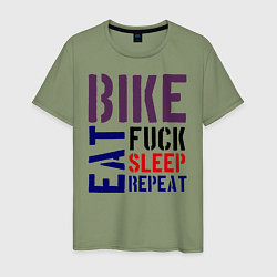 Мужская футболка Bike eat sleep repeat