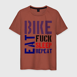 Мужская футболка Bike eat sleep repeat