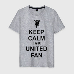 Мужская футболка Keep Calm & United fan