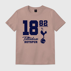 Футболка хлопковая мужская FC Tottenham 1882, цвет: пыльно-розовый