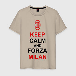 Мужская футболка Keep Calm & Forza Milan