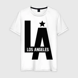 Футболка хлопковая мужская Los Angeles Star, цвет: белый