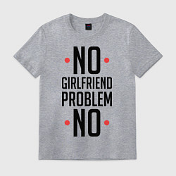 Футболка хлопковая мужская No Girlfriend, цвет: меланж