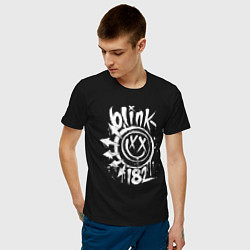 Футболка хлопковая мужская Blink-182: Smile цвета черный — фото 2