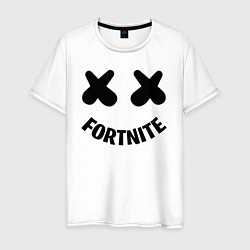 Футболка хлопковая мужская FORTNITE x MARSHMELLO, цвет: белый