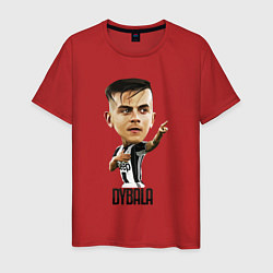 Футболка хлопковая мужская Dybala, цвет: красный