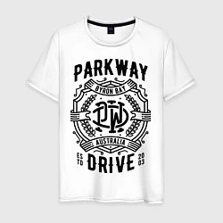 Футболка хлопковая мужская Parkway Drive: Australia, цвет: белый