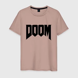 Футболка хлопковая мужская DOOM, цвет: пыльно-розовый