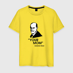 Футболка хлопковая мужская Your Mom, цвет: желтый