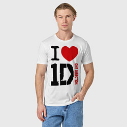 Футболка хлопковая мужская I love 1D, цвет: белый — фото 2