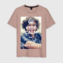 Мужская футболка Keep Calm & Love Harry Styles