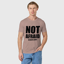Футболка хлопковая мужская Not Afraid, цвет: пыльно-розовый — фото 2