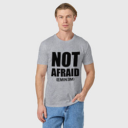 Футболка хлопковая мужская Not Afraid, цвет: меланж — фото 2