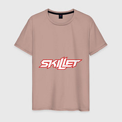 Футболка хлопковая мужская Skillet, цвет: пыльно-розовый