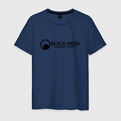Футболка хлопковая мужская Black Mesa: Research Facility, цвет: тёмно-синий