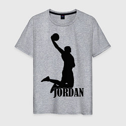 Футболка хлопковая мужская Jordan Basketball, цвет: меланж