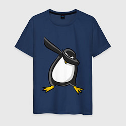 Футболка хлопковая мужская DAB Pinguin, цвет: тёмно-синий