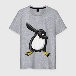 Футболка хлопковая мужская DAB Pinguin, цвет: меланж