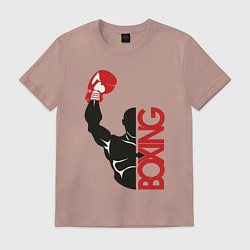 Футболка хлопковая мужская Boxing, цвет: пыльно-розовый