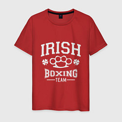 Футболка хлопковая мужская Irish Boxing, цвет: красный