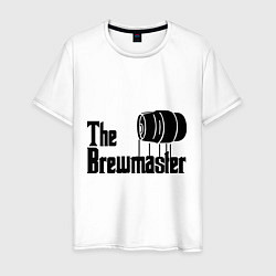 Футболка хлопковая мужская The brewmaster, цвет: белый