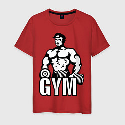 Футболка хлопковая мужская Gym Men's, цвет: красный