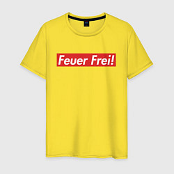 Футболка хлопковая мужская Feuer Frei!, цвет: желтый
